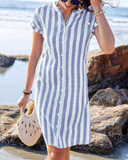 PAMELA | ELEGANT STRIPED DRESS