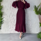 Hazel - Pleated Elegant Dress